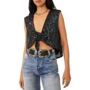 BNWT Free People Lost in Your Light Sequin Top
